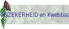 ONZEKERHEID en Kwetsbaarheid